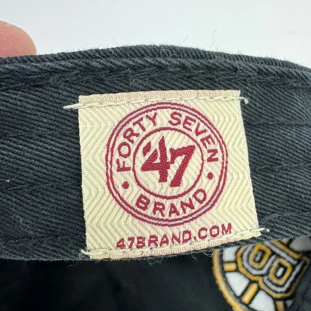 Boston‎ Bruins '47 Brand Baseball Hat Black Adjustable One Size Fit Most